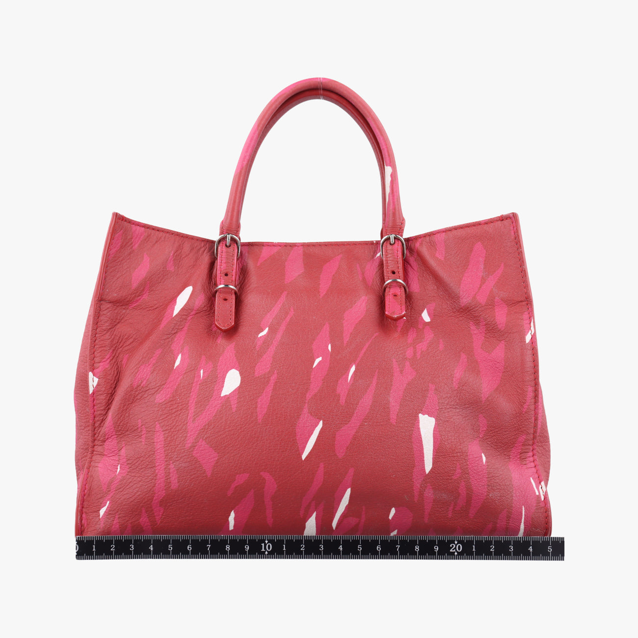 Pre-owned Balenciaga Paper mini Red×Pink×white Leather  shoulderbag | stylenewstar