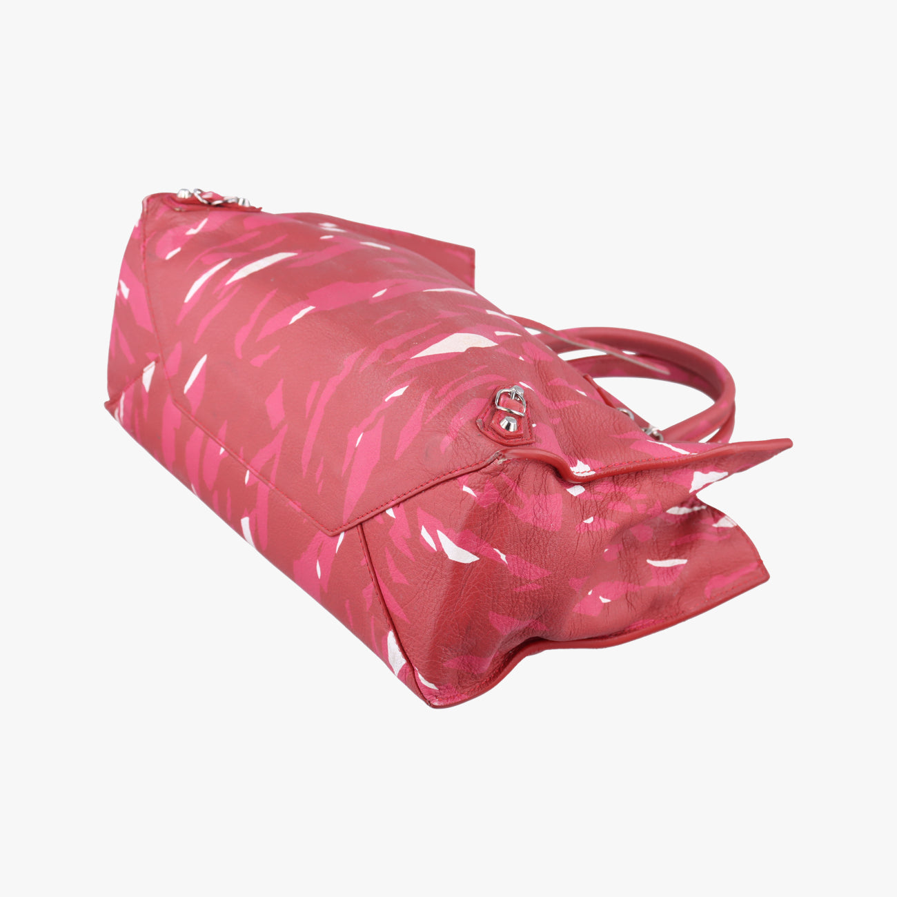 Pre-owned Balenciaga Paper mini Red×Pink×white Leather  shoulderbag | stylenewstar