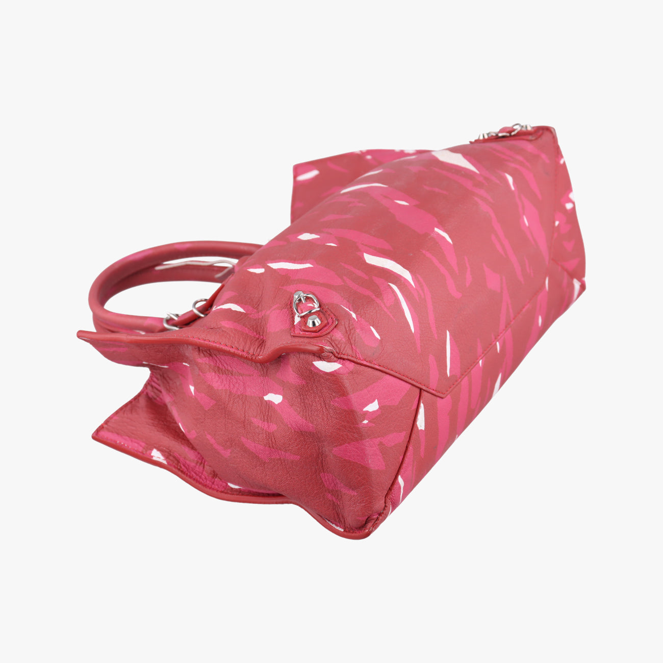 Pre-owned Balenciaga Paper mini Red×Pink×white Leather  shoulderbag | stylenewstar