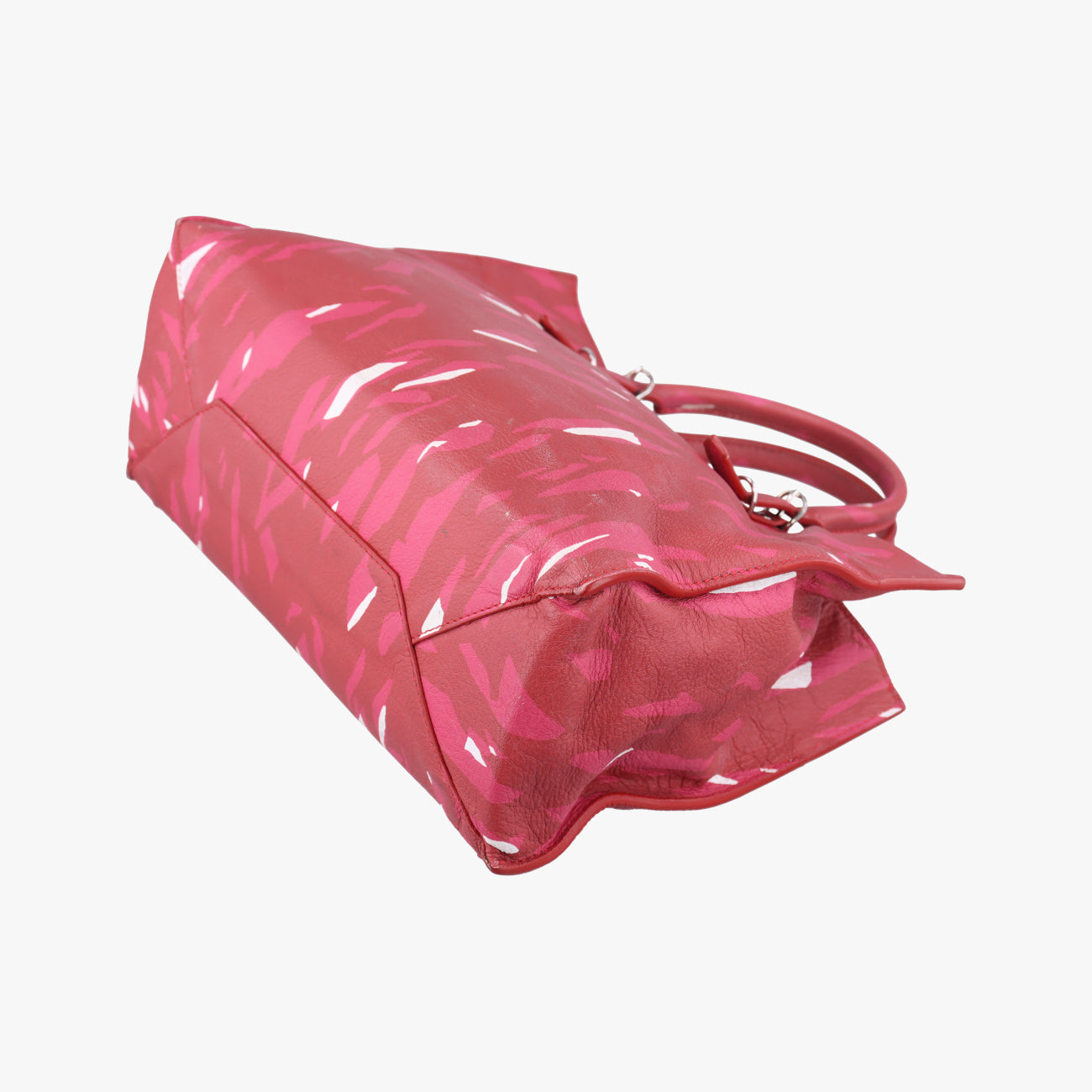 Pre-owned Balenciaga Paper mini Red×Pink×white Leather  shoulderbag | stylenewstar