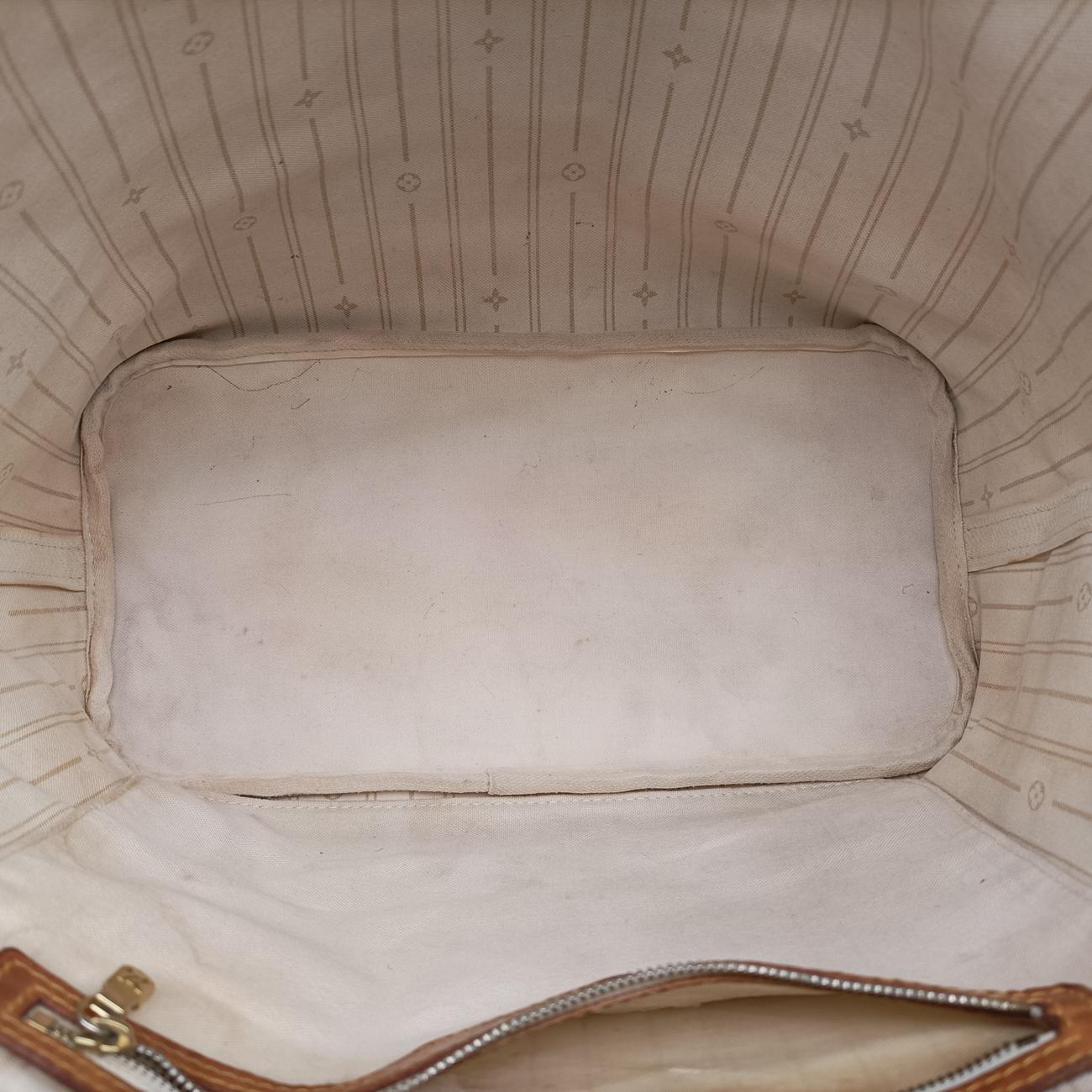 Pre-owned Louis Vuitton NEVERFULL MM AZUR Damier Canvas N51107 handbag | stylenewstar