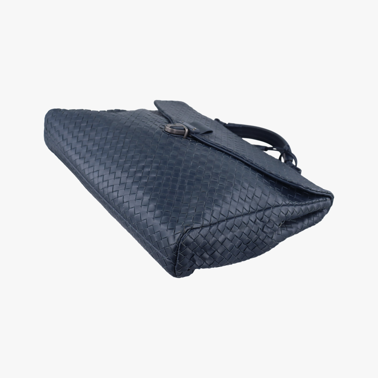 Pre-owned Bottega Veneta Intrecciato Navy lambskin  handbag | stylenewstar