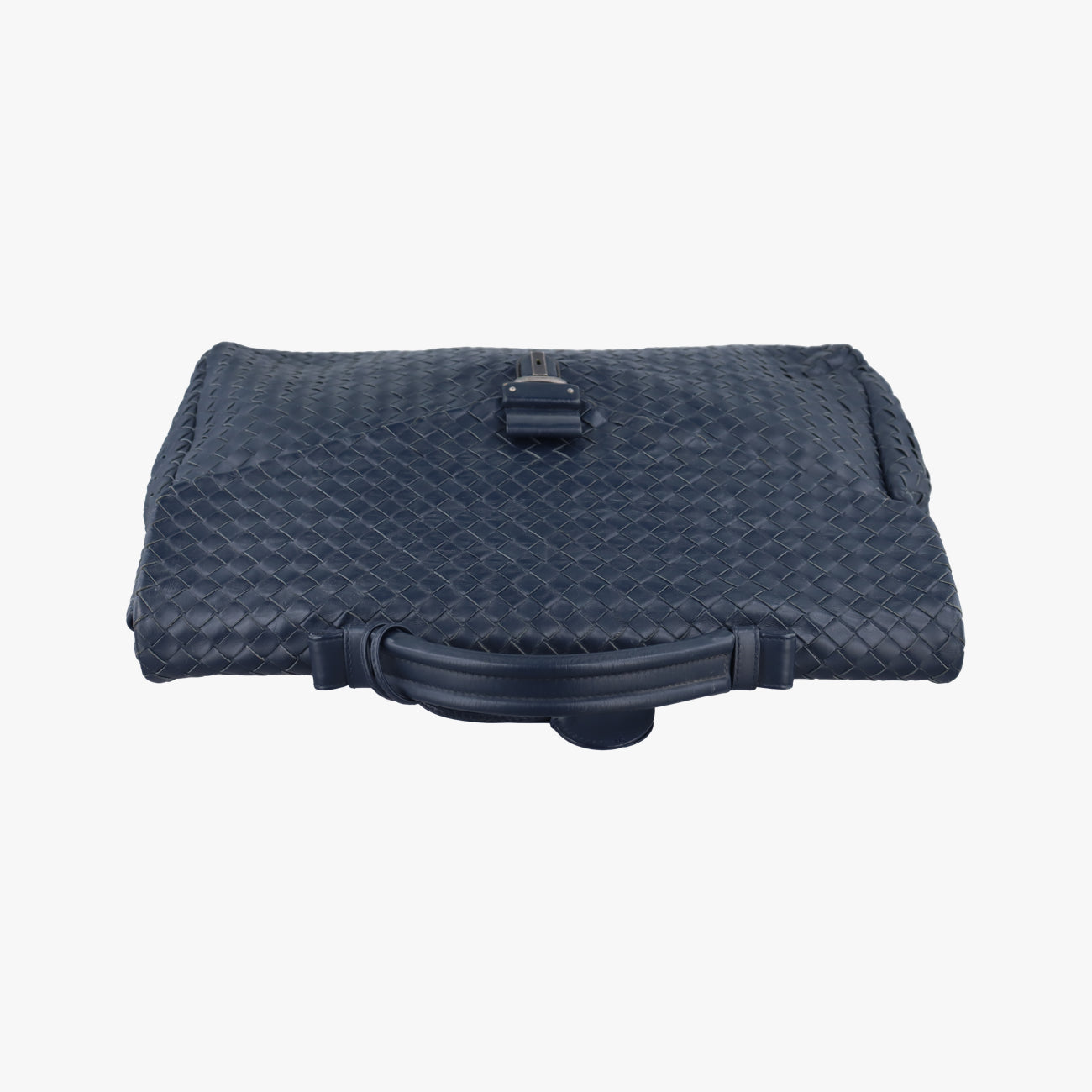 Pre-owned Bottega Veneta Intrecciato Navy lambskin  handbag | stylenewstar