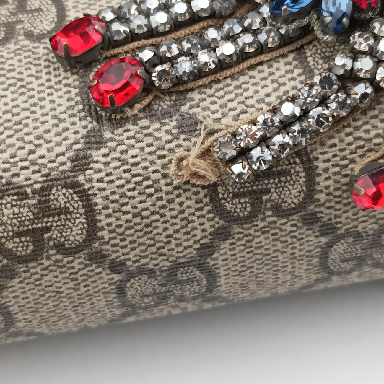 Pre-owned Gucci Dionysus beige×Multicolour PVC coated canvas × suede 403348 shoulderbag | stylenewstar