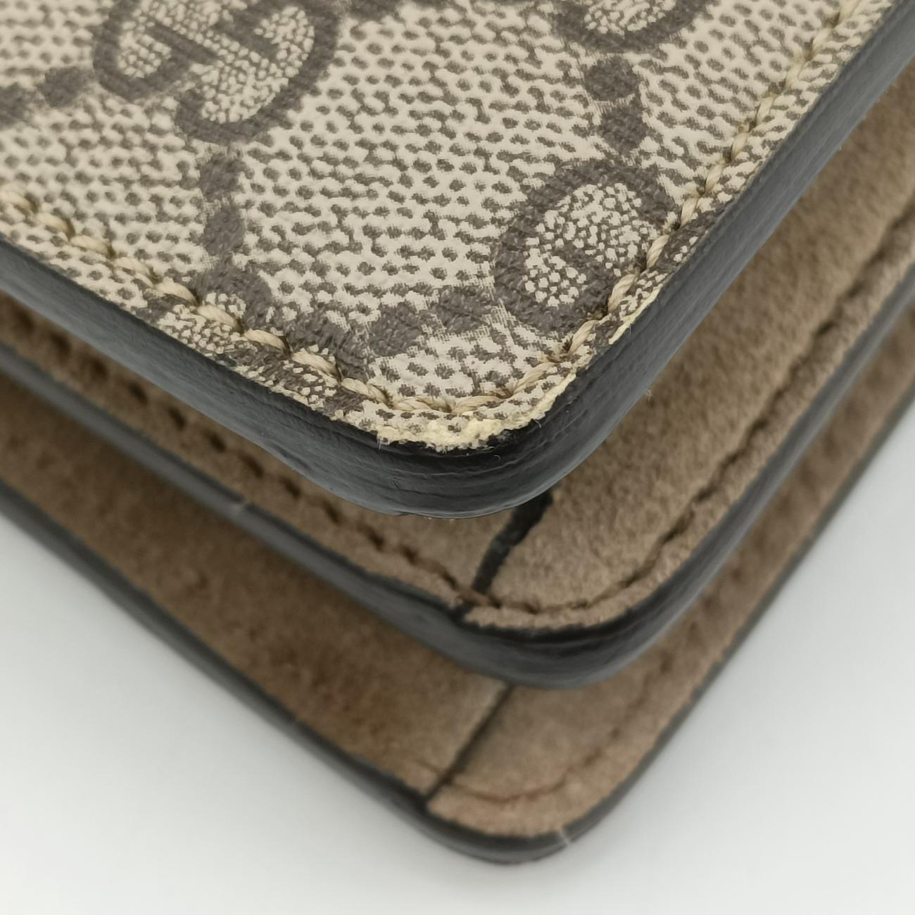 Pre-owned Gucci Dionysus beige×Multicolour PVC coated canvas × suede 403348 shoulderbag | stylenewstar