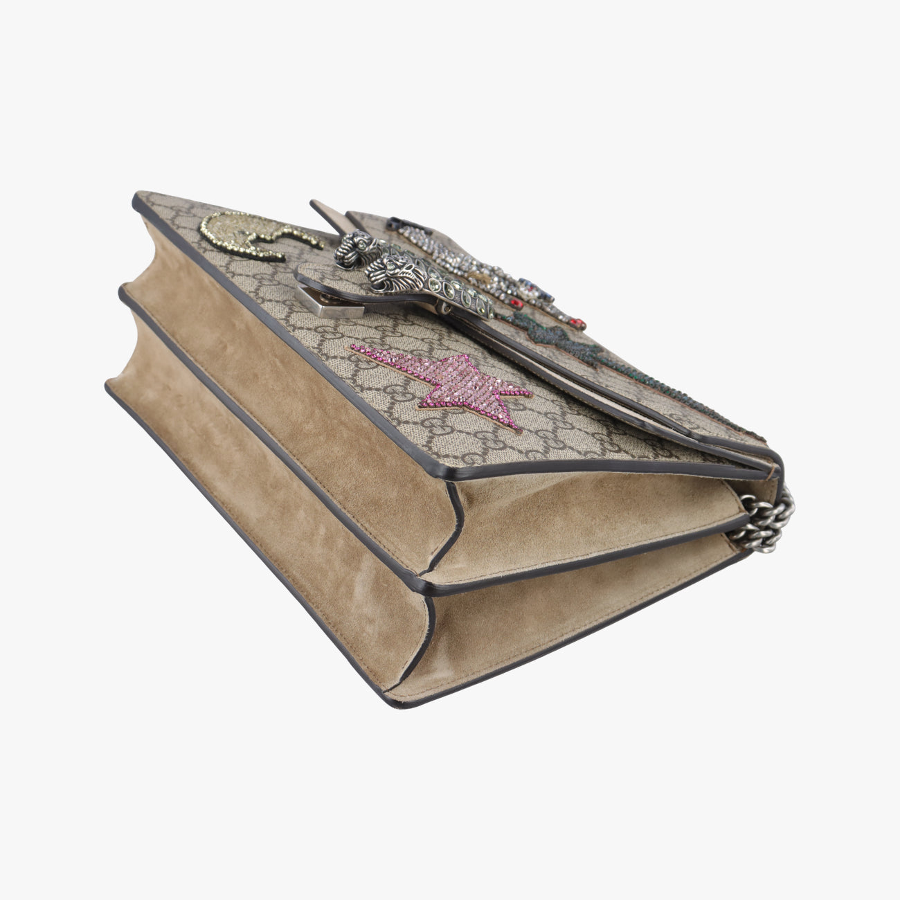 Pre-owned Gucci Dionysus beige×Multicolour PVC coated canvas × suede 403348 shoulderbag | stylenewstar