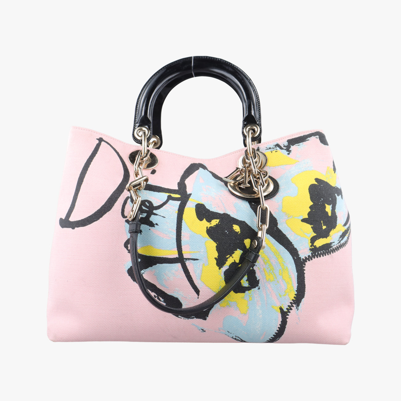Pre-owned Christian Dior Diorissimo Pink×multicolor Canvas  shoulderbag | stylenewstar