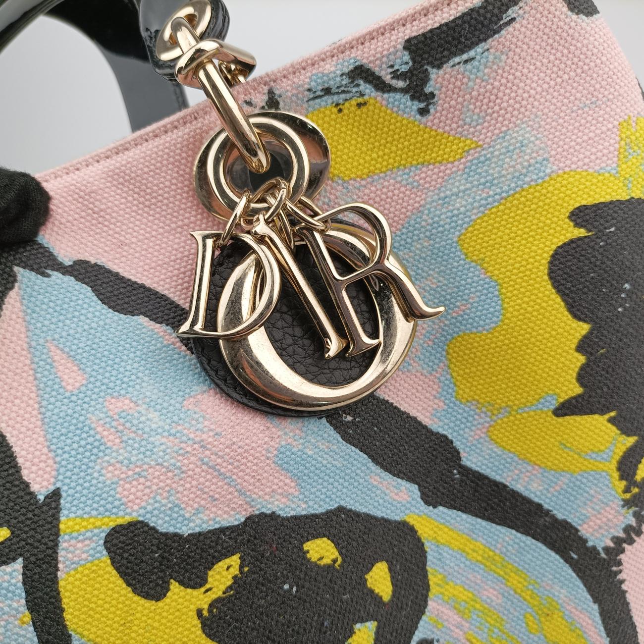 Pre-owned Christian Dior Diorissimo Pink×multicolor Canvas  shoulderbag | stylenewstar