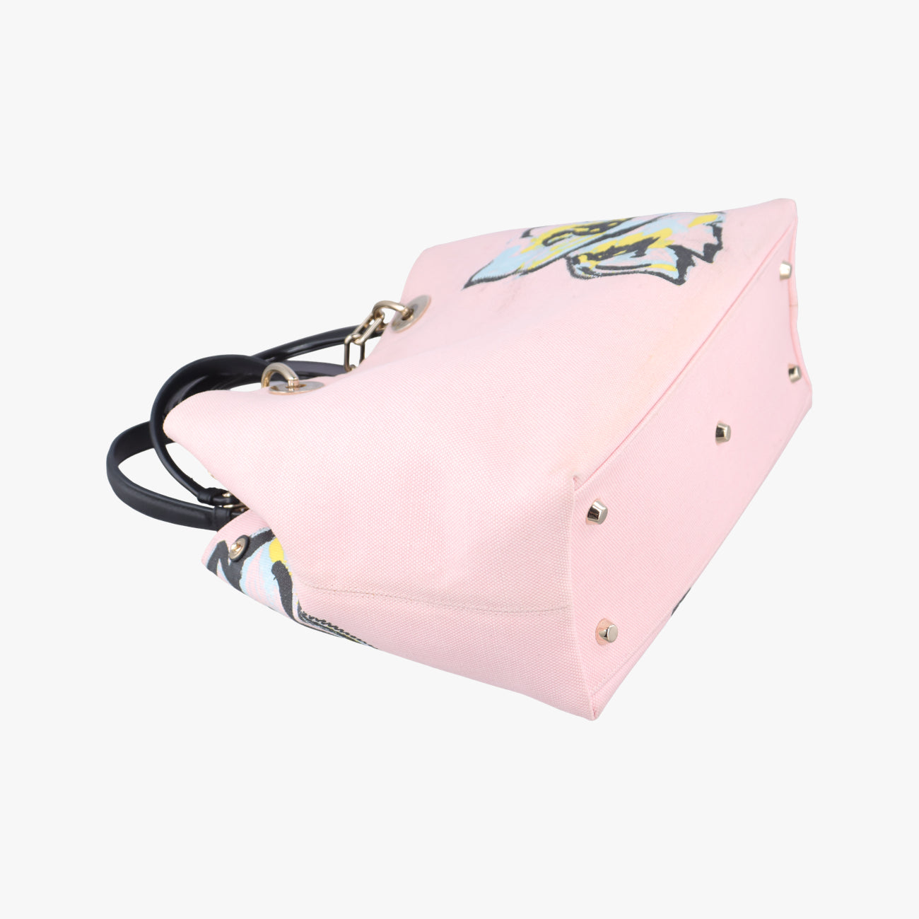 Pre-owned Christian Dior Diorissimo Pink×multicolor Canvas  shoulderbag | stylenewstar
