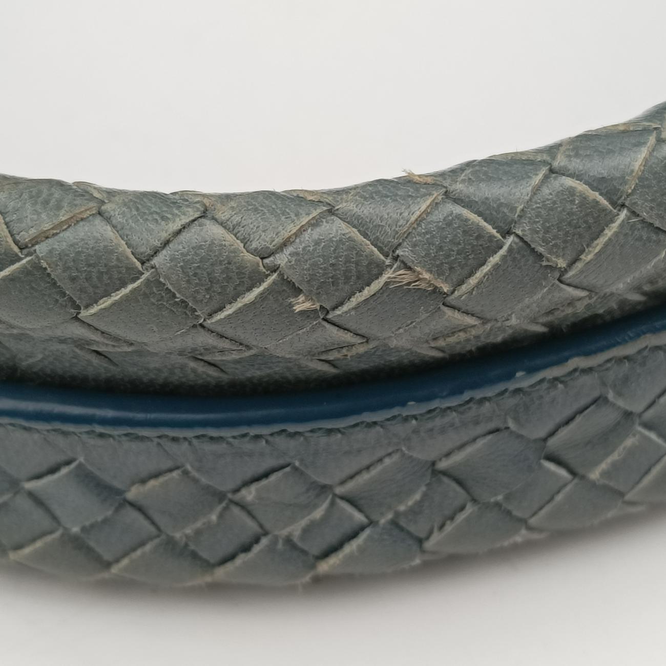 Pre-owned Prada MADRAS Beige×blue Leather  shoulderbag | stylenewstar