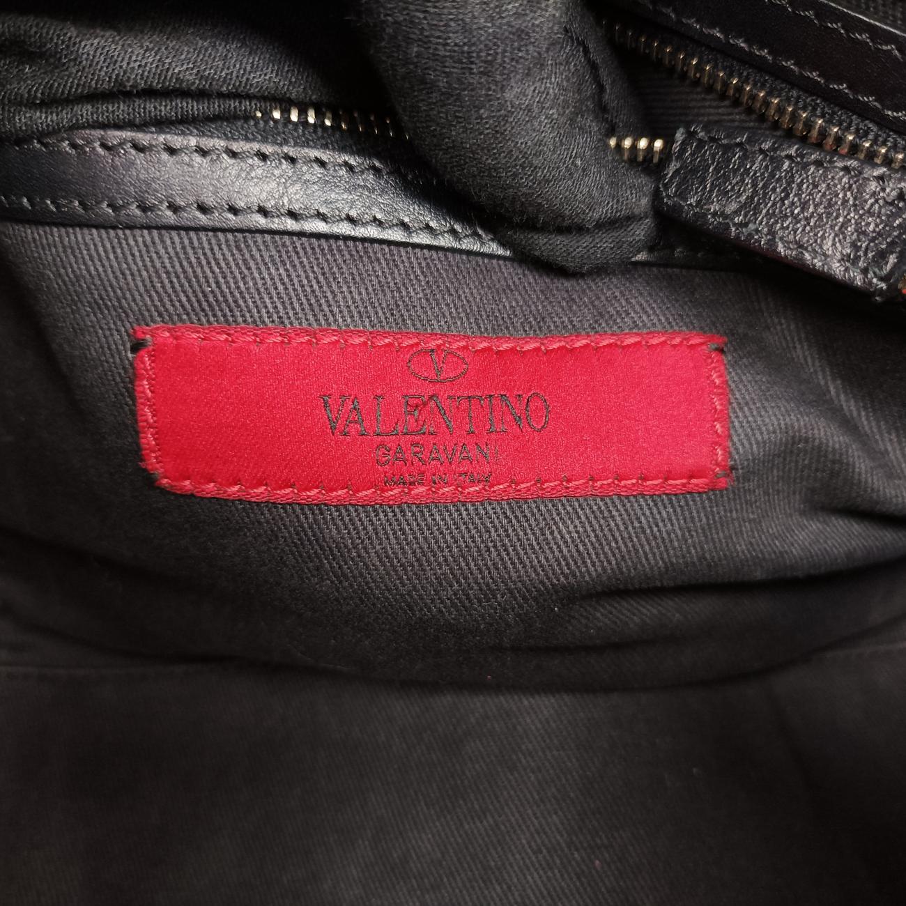 Pre-owned Valentino Rockstud Black Leather  shoulderbag | stylenewstar