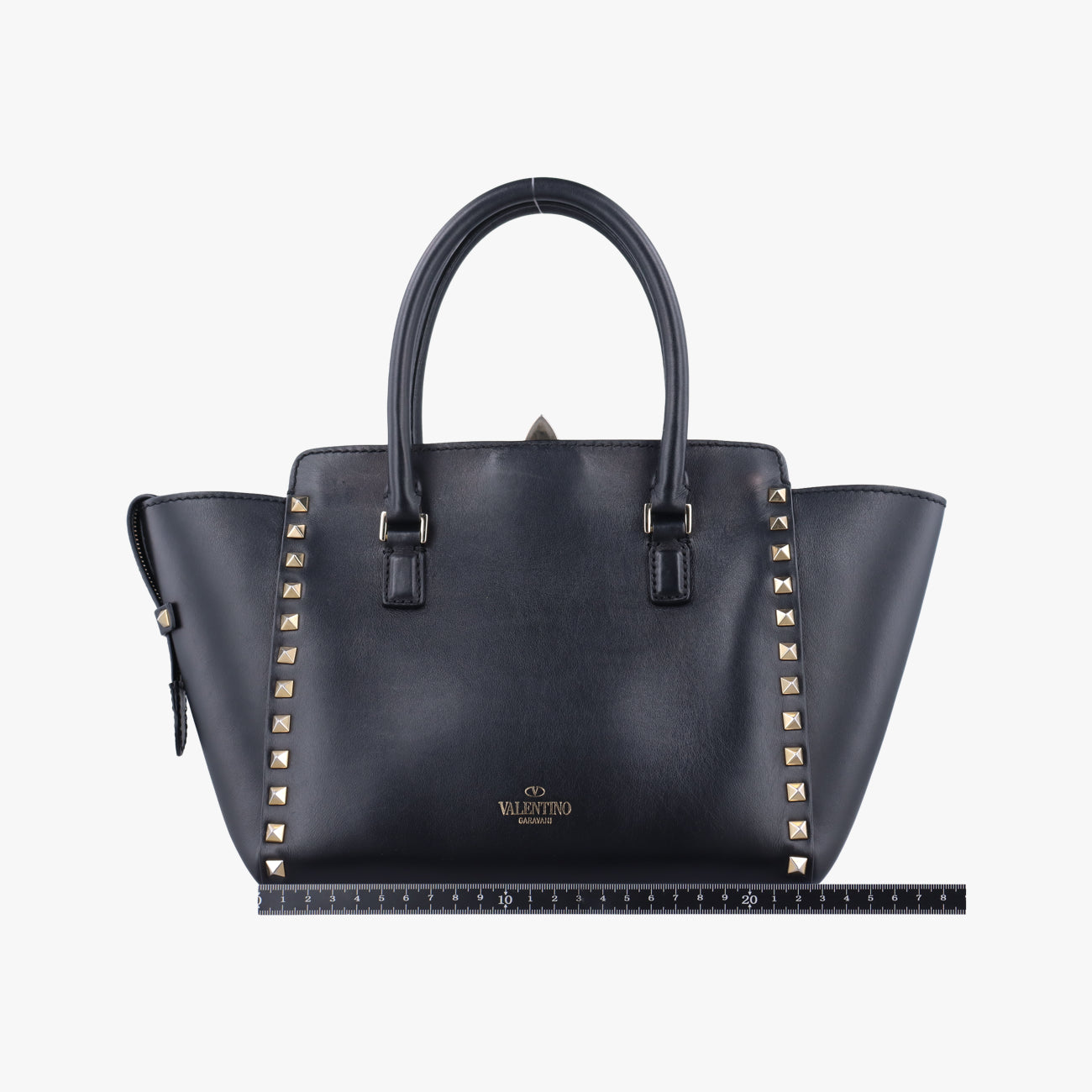 Pre-owned Valentino Rockstud Black Leather  shoulderbag | stylenewstar