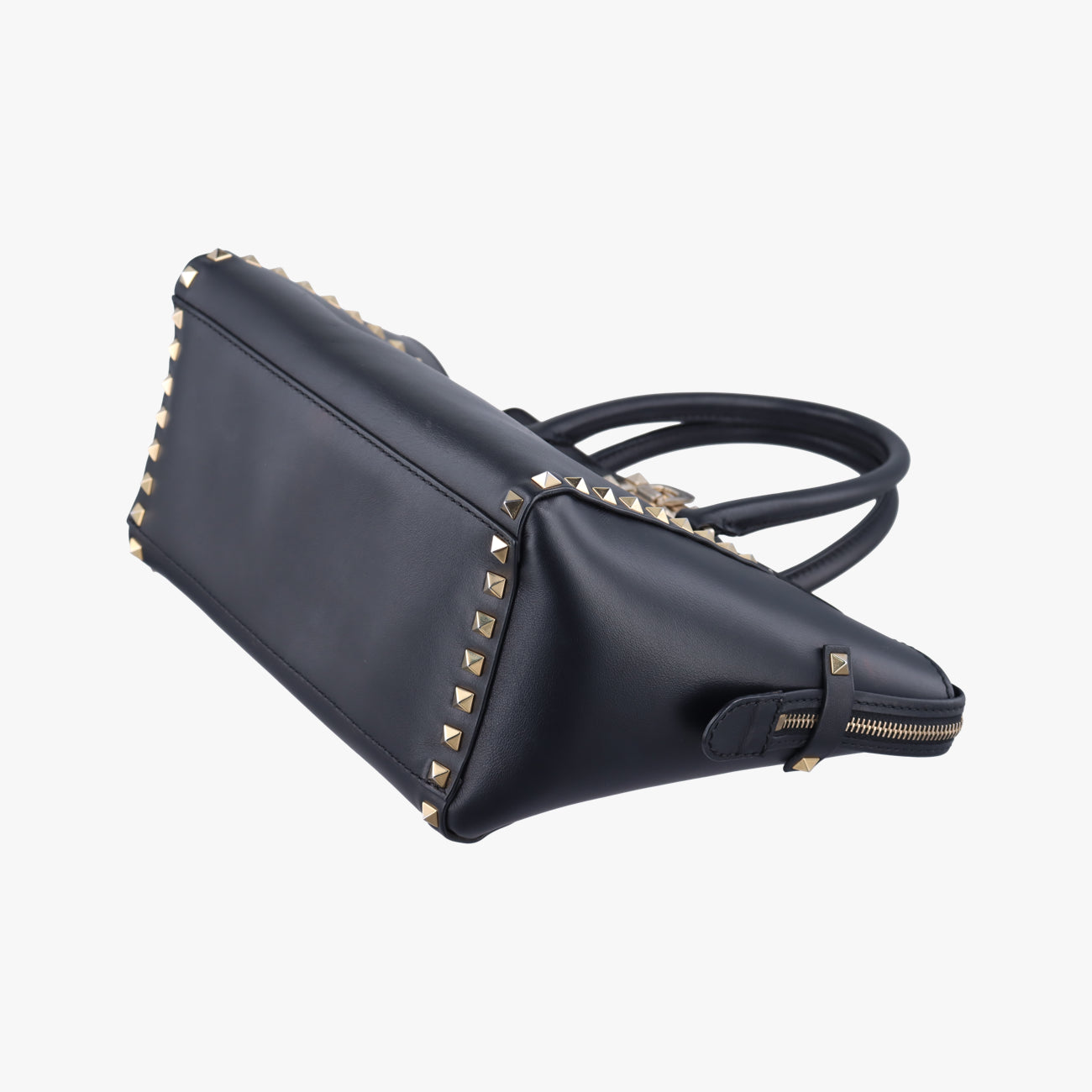 Pre-owned Valentino Rockstud Black Leather  shoulderbag | stylenewstar