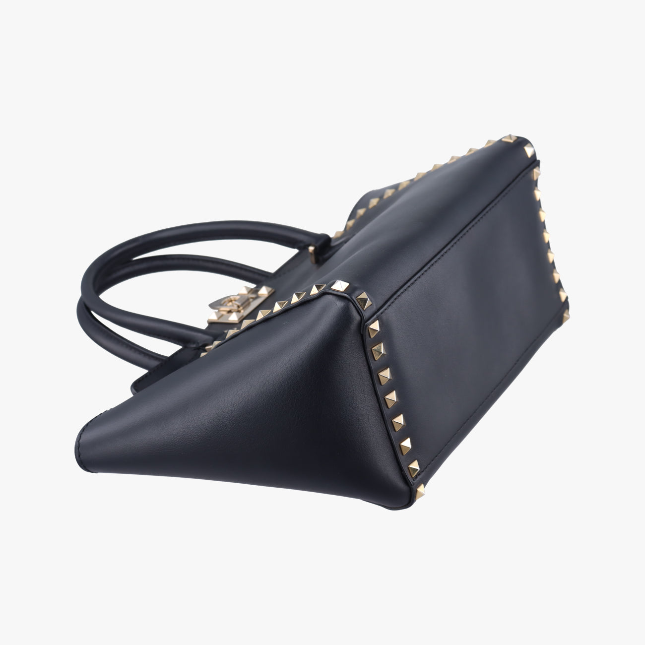 Pre-owned Valentino Rockstud Black Leather  shoulderbag | stylenewstar