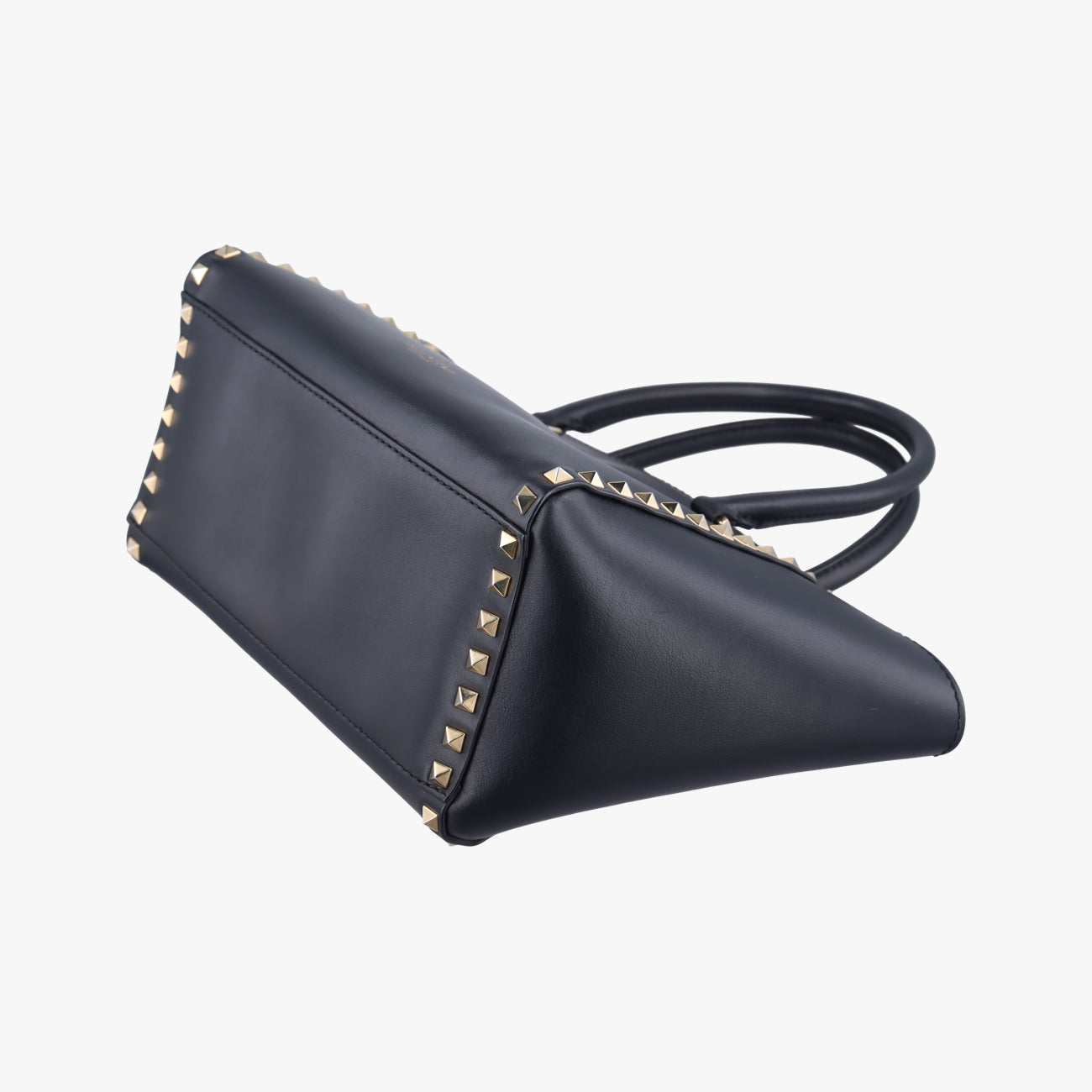 Pre-owned Valentino Rockstud Black Leather  shoulderbag | stylenewstar