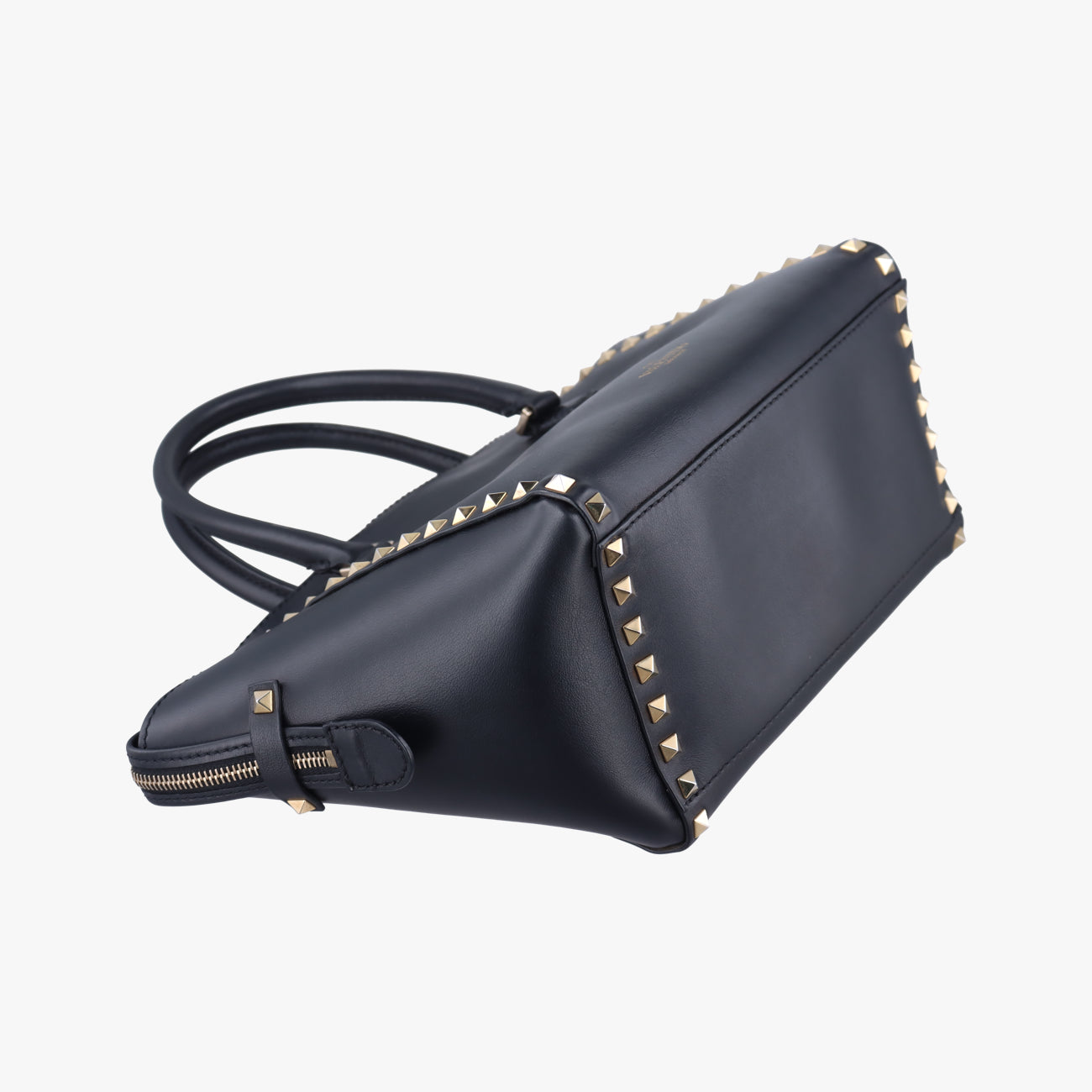 Pre-owned Valentino Rockstud Black Leather  shoulderbag | stylenewstar