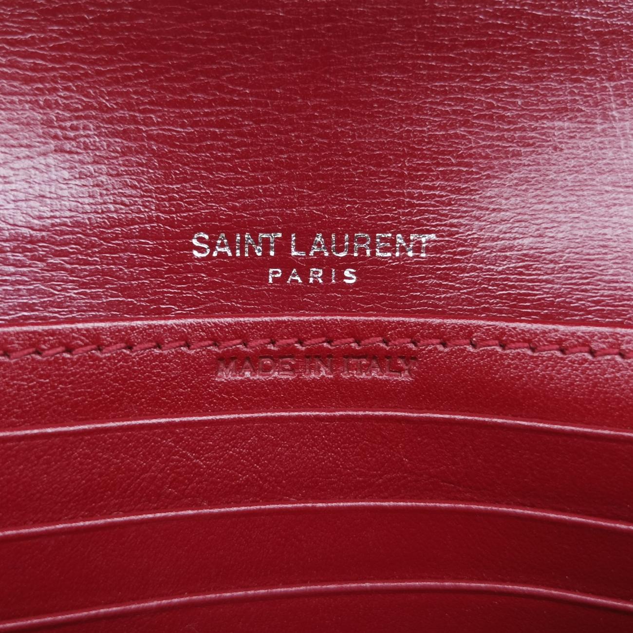 Pre-owned Yves Saint Laurent SUNSET Burgundy Leather 452157 shoulderbag | stylenewstar