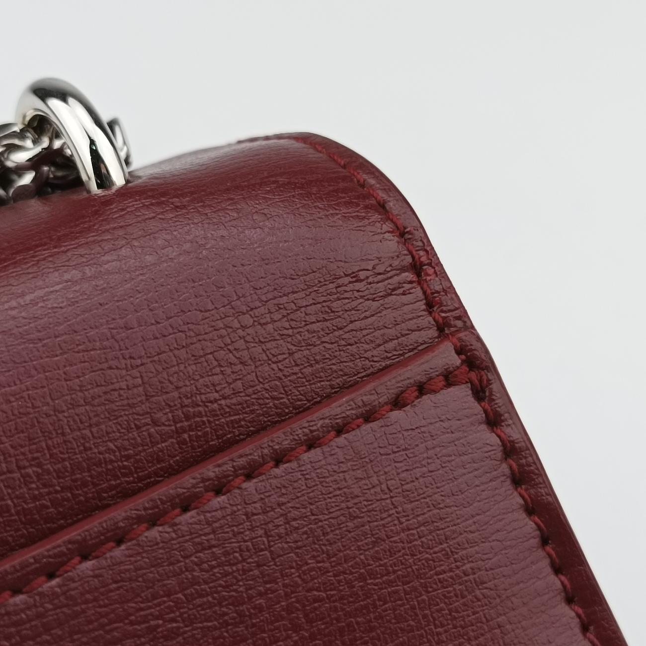 Pre-owned Yves Saint Laurent SUNSET Burgundy Leather 452157 shoulderbag | stylenewstar