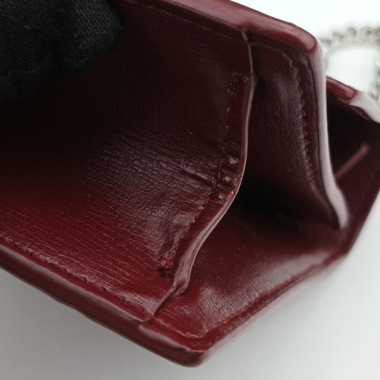 Pre-owned Yves Saint Laurent SUNSET Burgundy Leather 452157 shoulderbag | stylenewstar