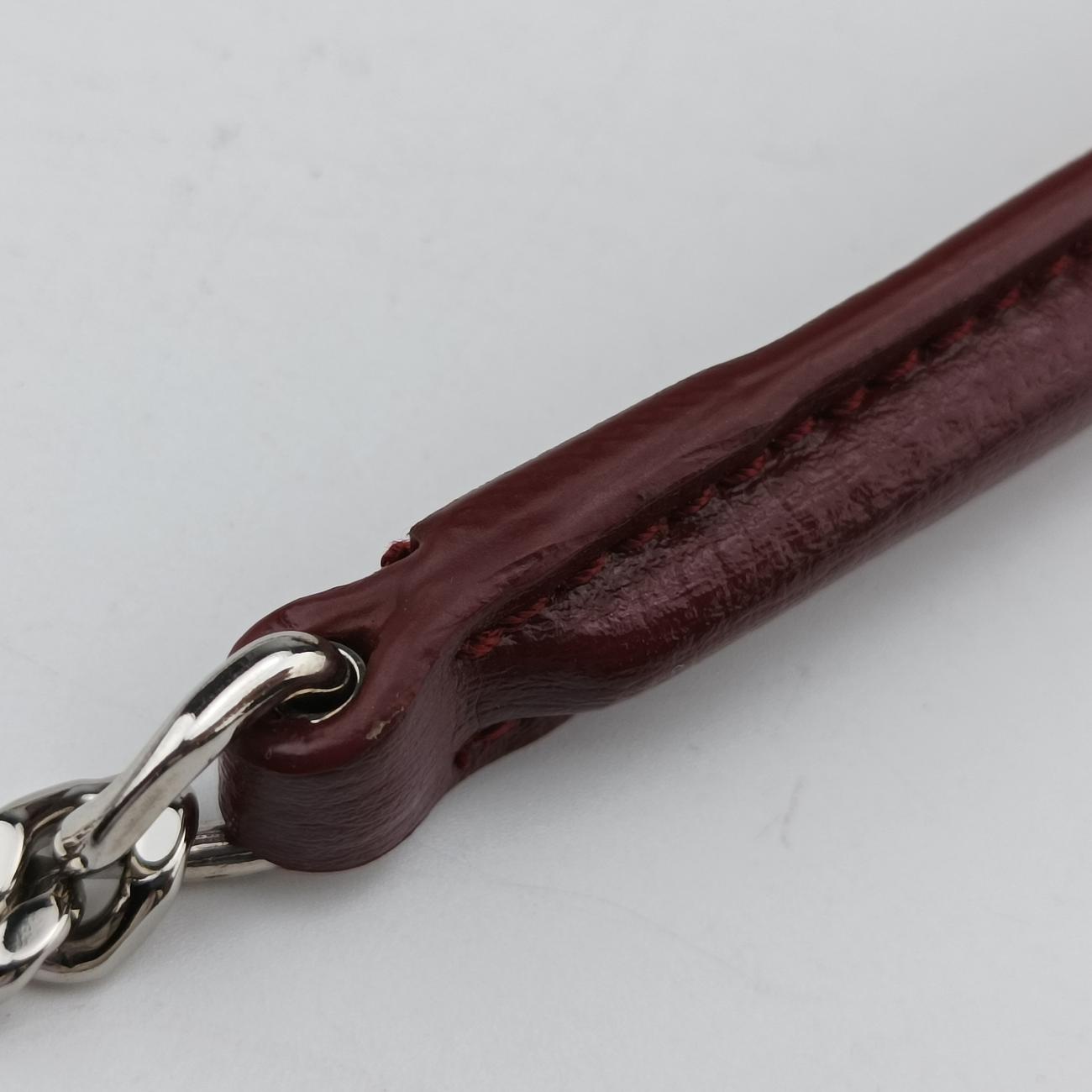 Pre-owned Yves Saint Laurent SUNSET Burgundy Leather 452157 shoulderbag | stylenewstar