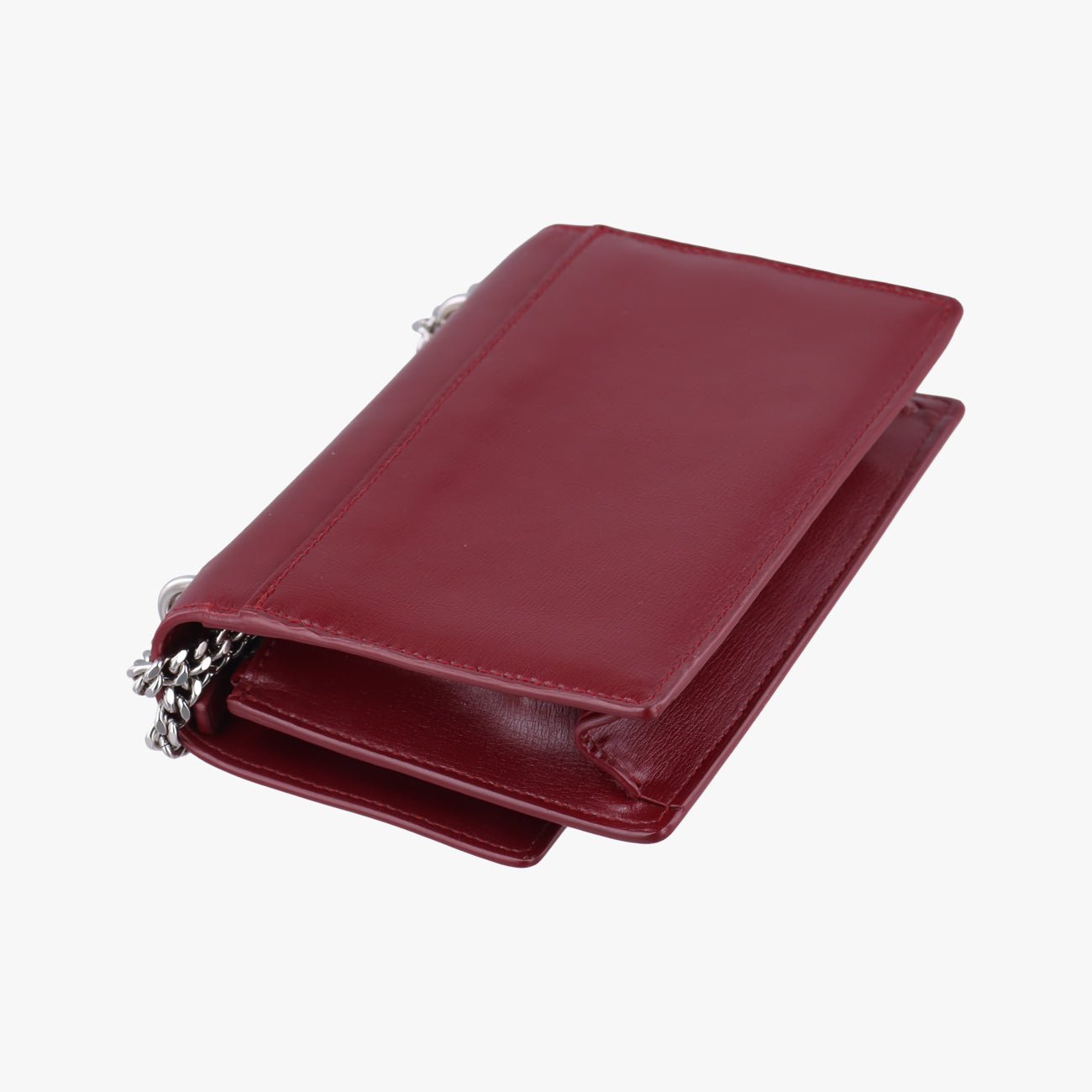 Pre-owned Yves Saint Laurent SUNSET Burgundy Leather 452157 shoulderbag | stylenewstar