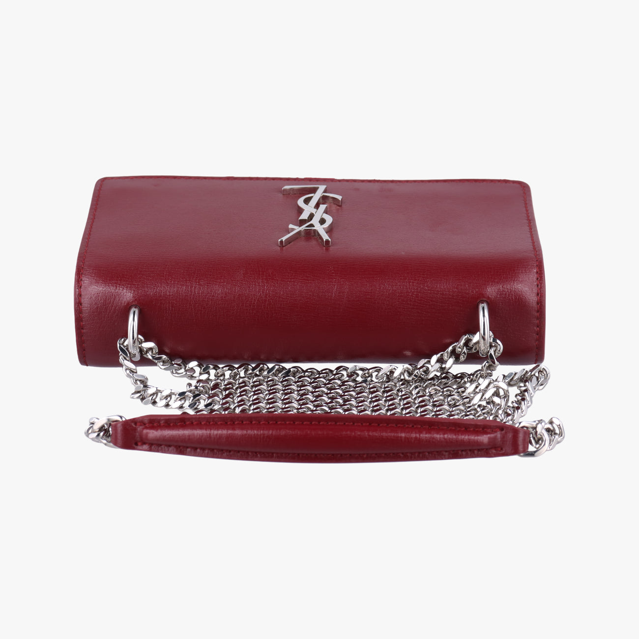 Pre-owned Yves Saint Laurent SUNSET Burgundy Leather 452157 shoulderbag | stylenewstar