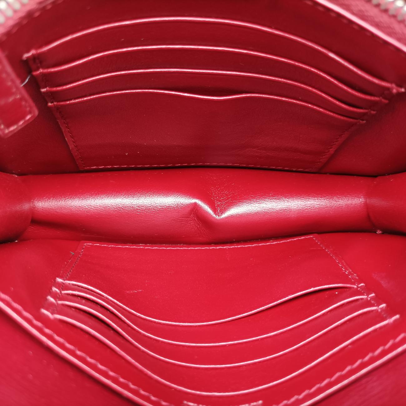 Pre-owned Yves Saint Laurent SUNSET Burgundy Leather 452157 shoulderbag | stylenewstar