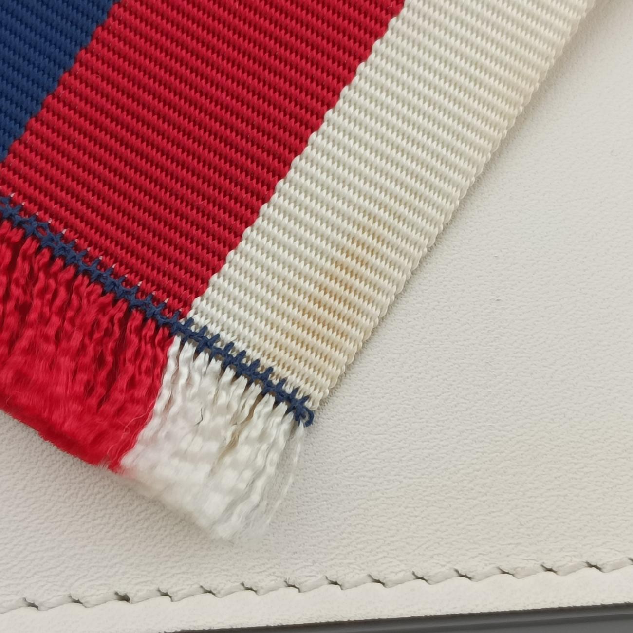 Secondhand Gucci Broadway Tiger Head White x Red x Navy Leather 453777 shoulderbag | stylenewstar