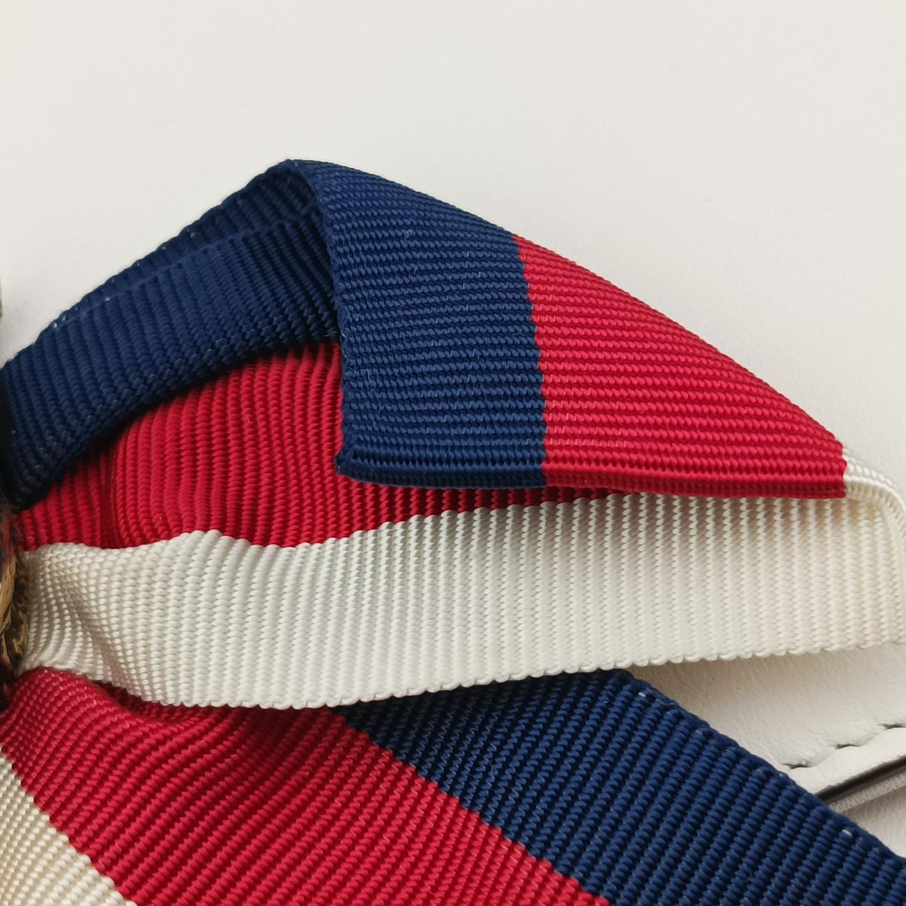 Secondhand Gucci Broadway Tiger Head White x Red x Navy Leather 453777 shoulderbag | stylenewstar