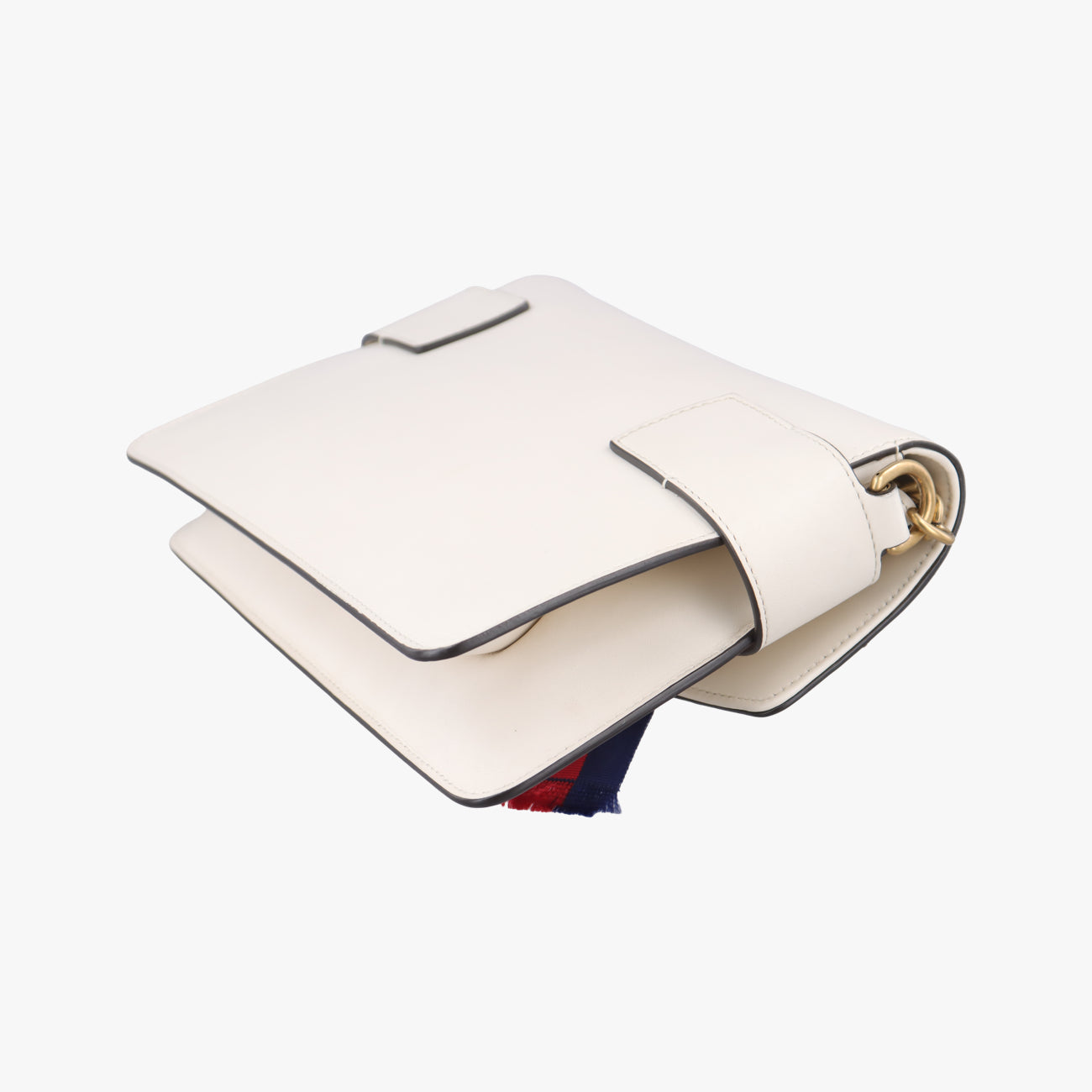 Secondhand Gucci Broadway Tiger Head White x Red x Navy Leather 453777 shoulderbag | stylenewstar