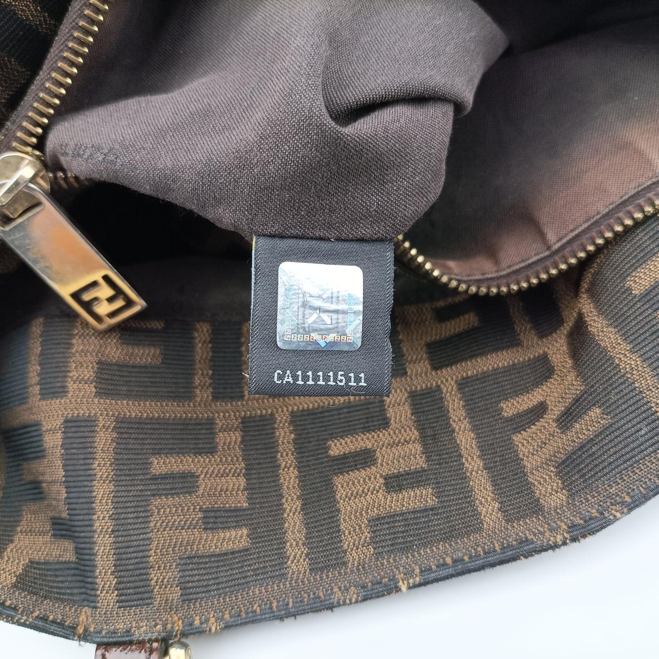 Pre-owned Fendi Mia Brown canvas 8BR616 shoulderbag | stylenewstar