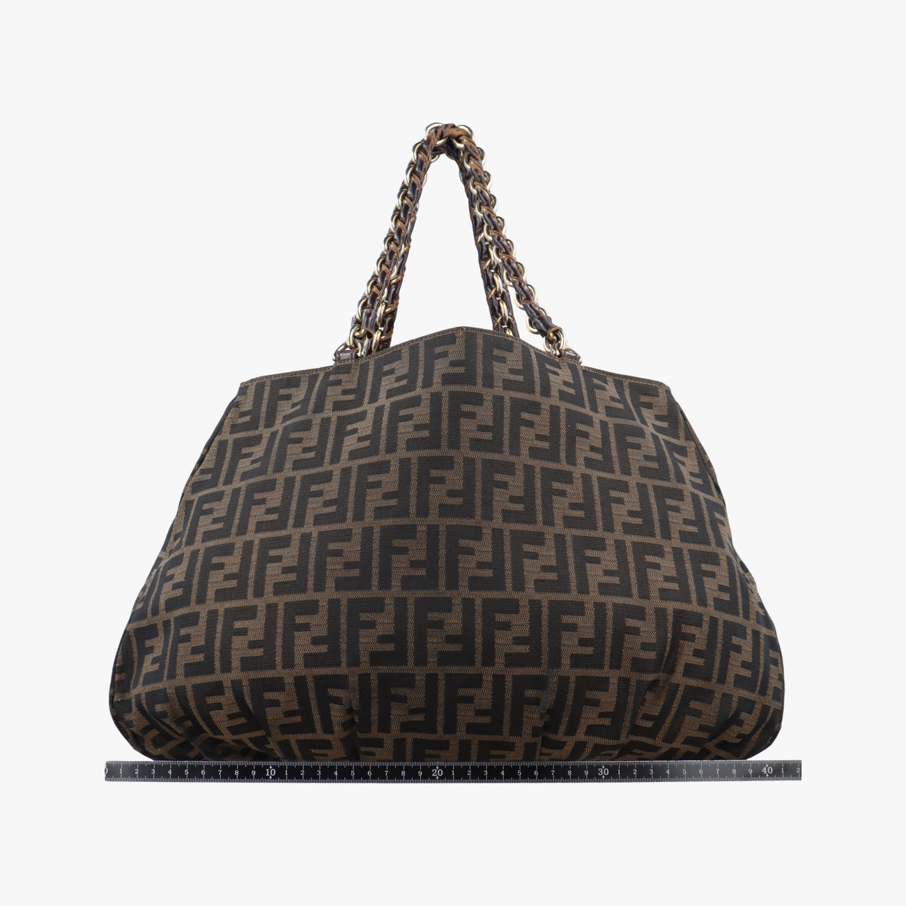Pre-owned Fendi Mia Brown canvas 8BR616 shoulderbag | stylenewstar