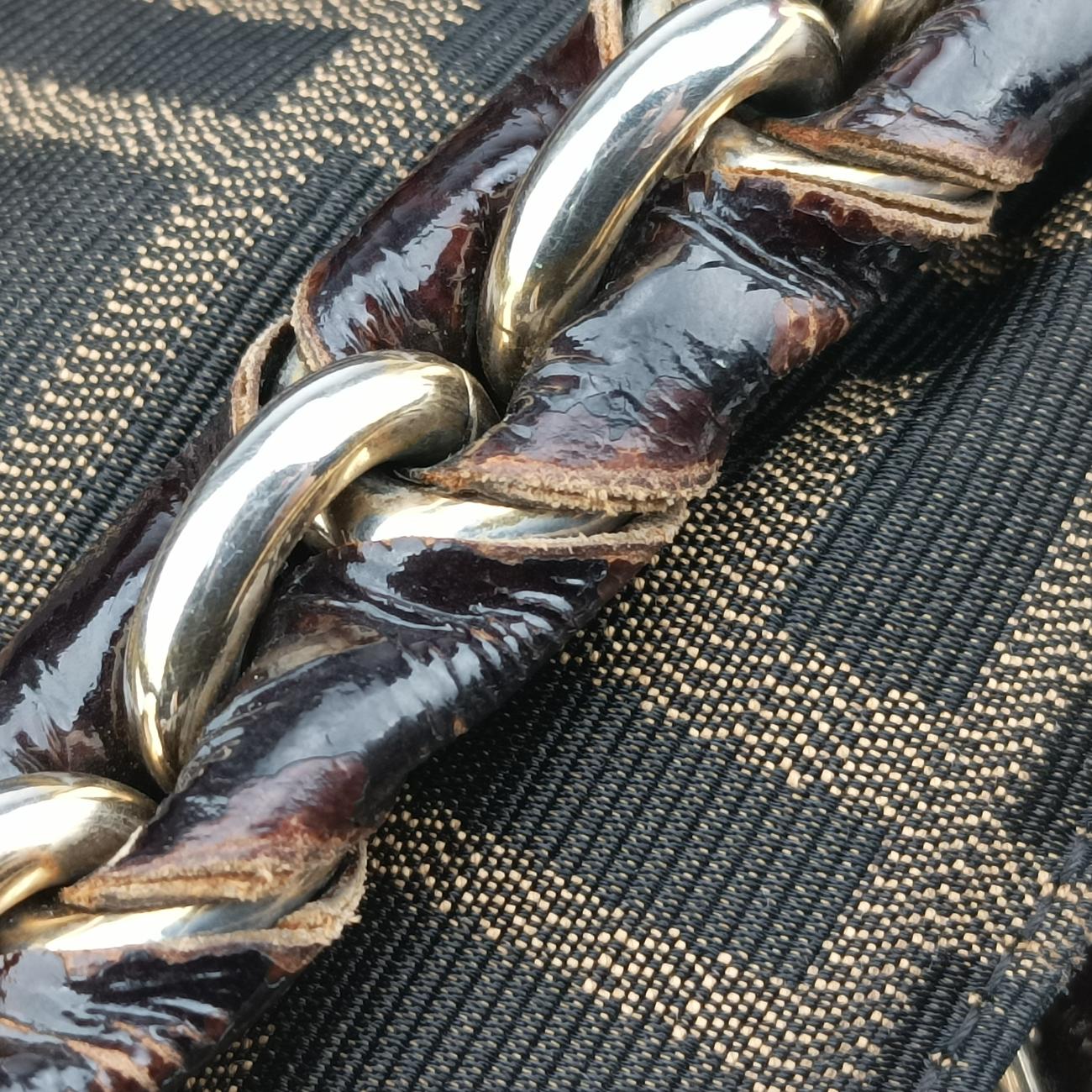 Pre-owned Fendi Mia Brown canvas 8BR616 shoulderbag | stylenewstar