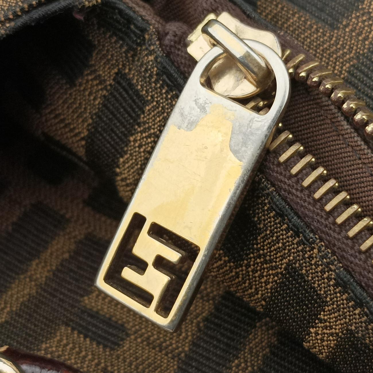 Pre-owned Fendi Mia Brown canvas 8BR616 shoulderbag | stylenewstar