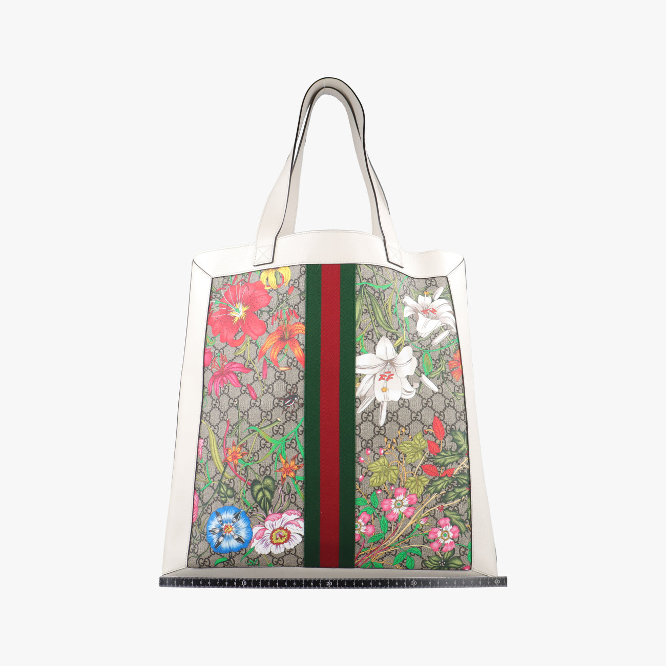 Pre-owned Gucci Ophidia Beige x Multicolour PVC coated canvas×Leather 519335 handbag | stylenewstar