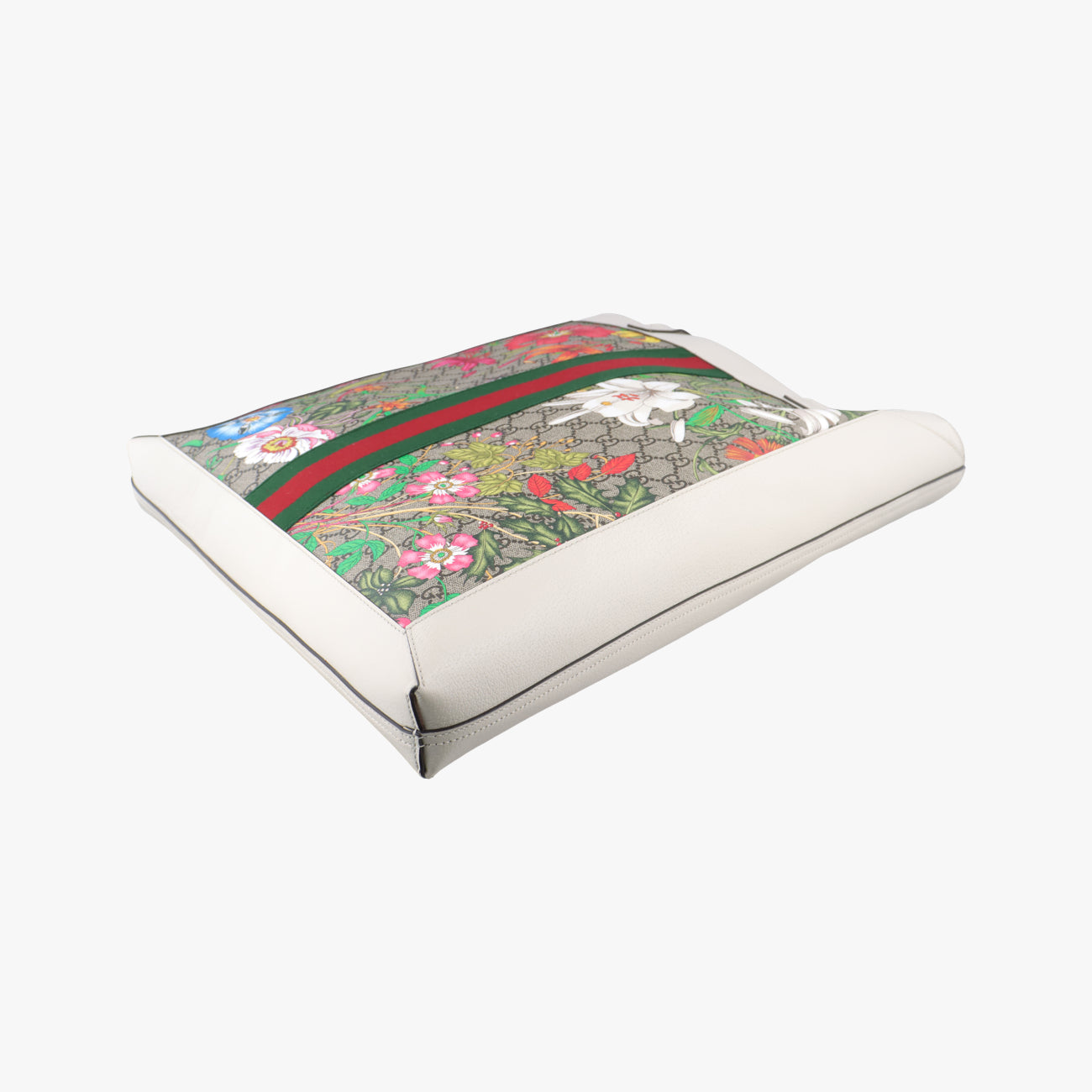 Pre-owned Gucci Ophidia Beige x Multicolour PVC coated canvas×Leather 519335 handbag | stylenewstar