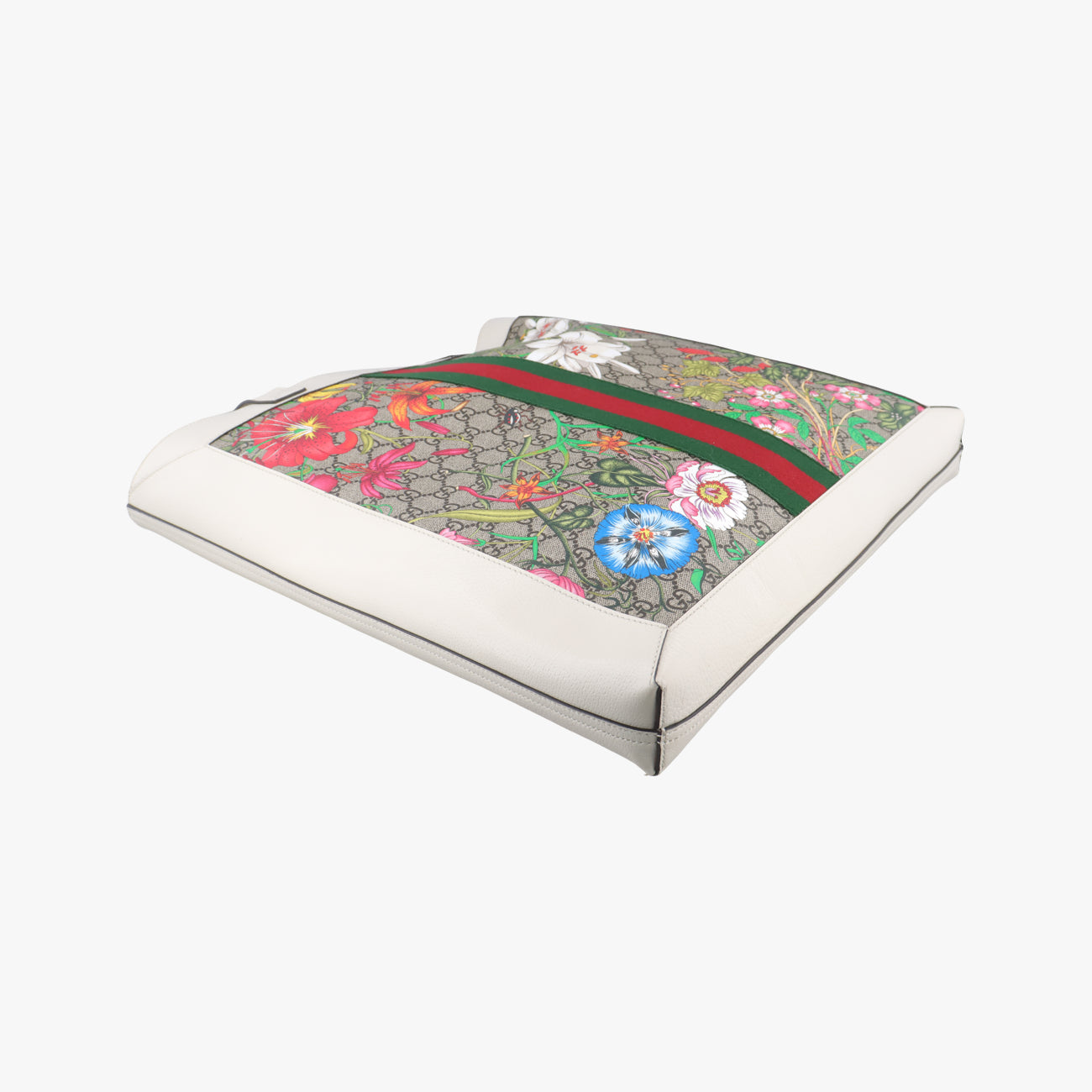 Pre-owned Gucci Ophidia Beige x Multicolour PVC coated canvas×Leather 519335 handbag | stylenewstar