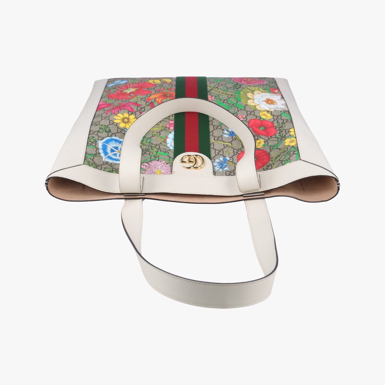 Pre-owned Gucci Ophidia Beige x Multicolour PVC coated canvas×Leather 519335 handbag | stylenewstar