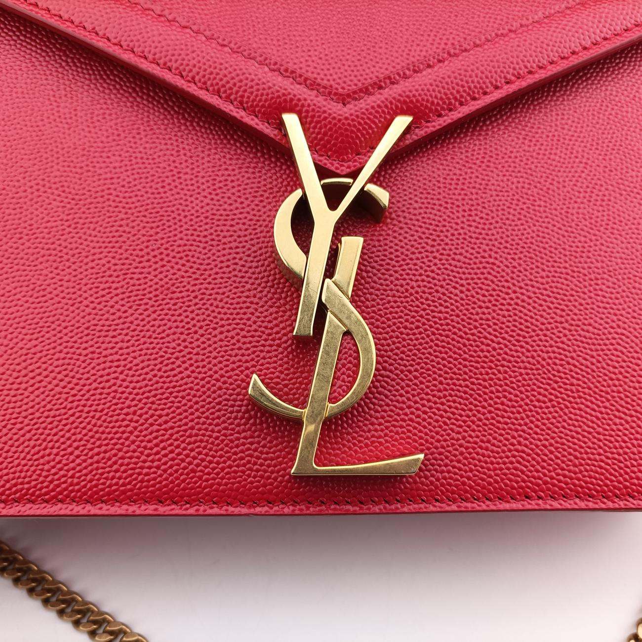 Pre-owned Yves Saint Laurent CASSANDRA Red Caviar Skin 532750 shoulderbag | stylenewstar