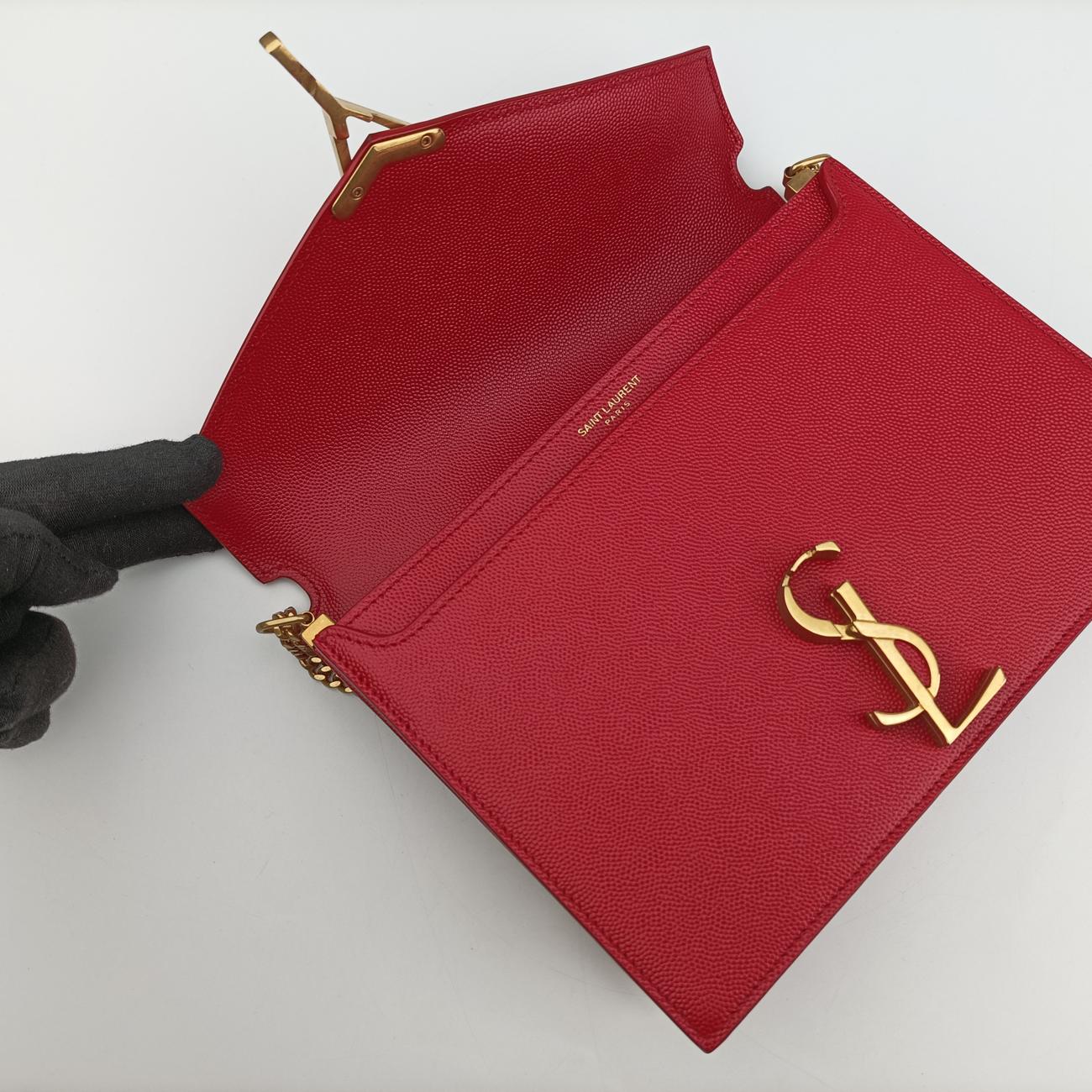 Pre-owned Yves Saint Laurent CASSANDRA Red Caviar Skin 532750 shoulderbag | stylenewstar