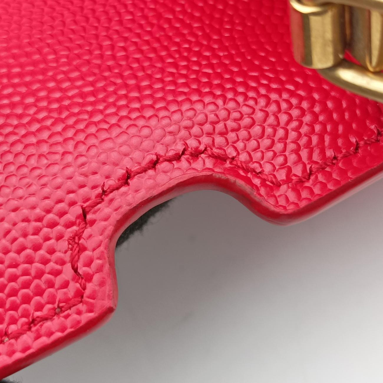 Pre-owned Yves Saint Laurent CASSANDRA Red Caviar Skin 532750 shoulderbag | stylenewstar