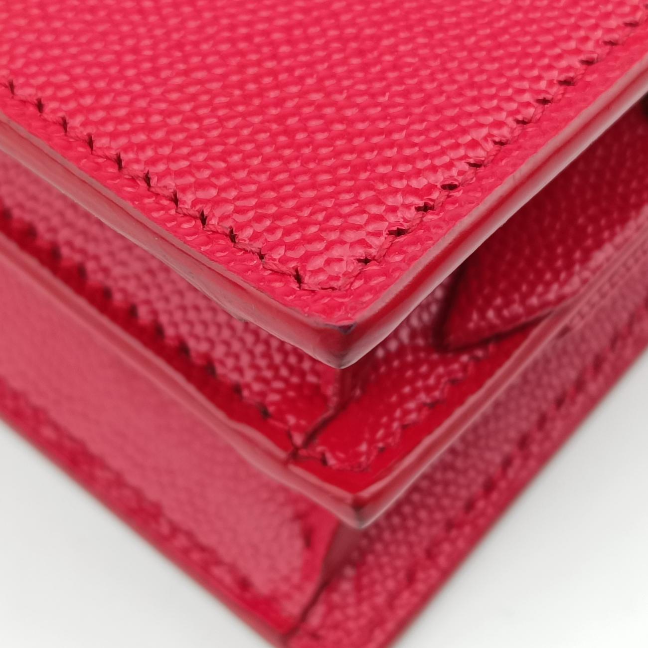 Pre-owned Yves Saint Laurent CASSANDRA Red Caviar Skin 532750 shoulderbag | stylenewstar