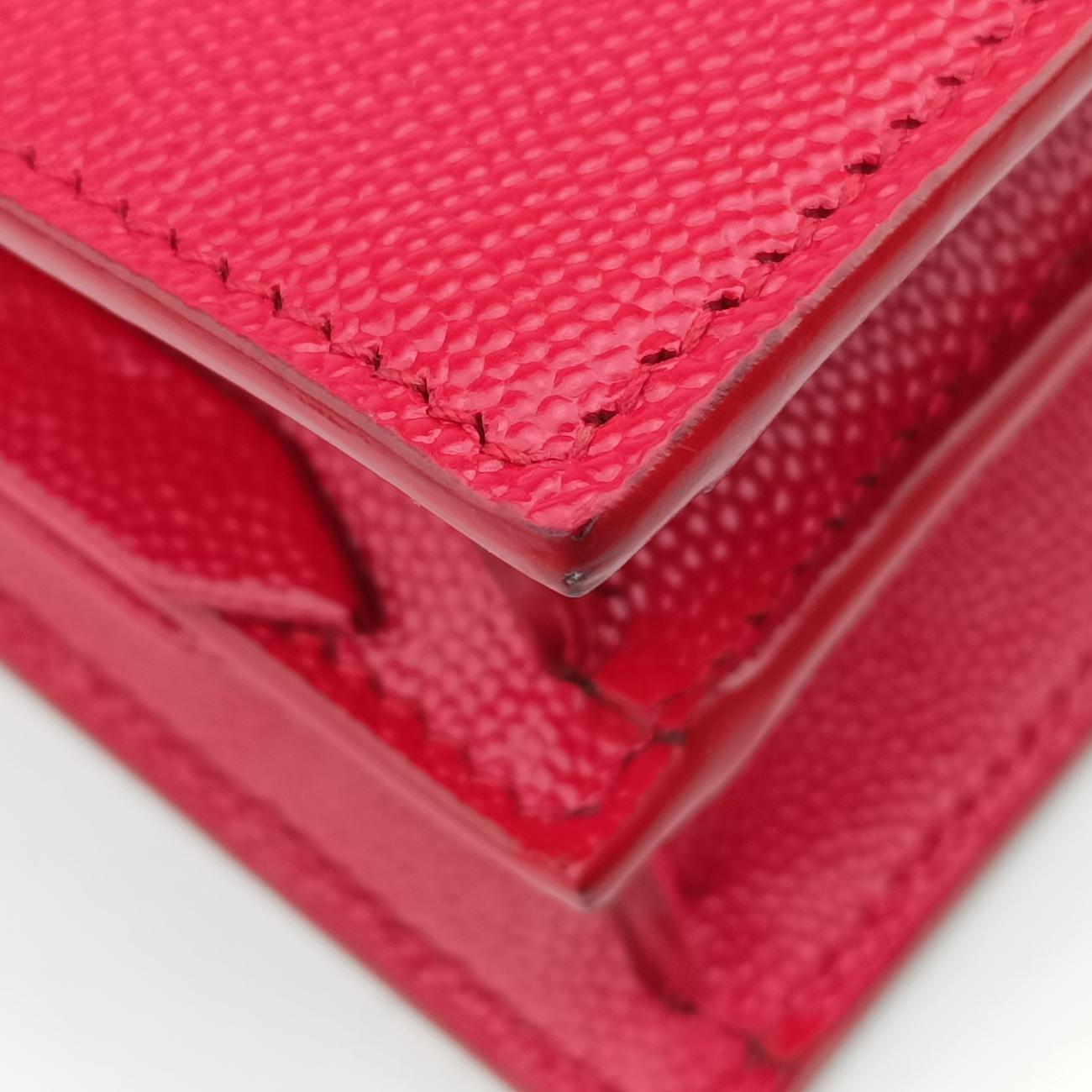 Pre-owned Yves Saint Laurent CASSANDRA Red Caviar Skin 532750 shoulderbag | stylenewstar