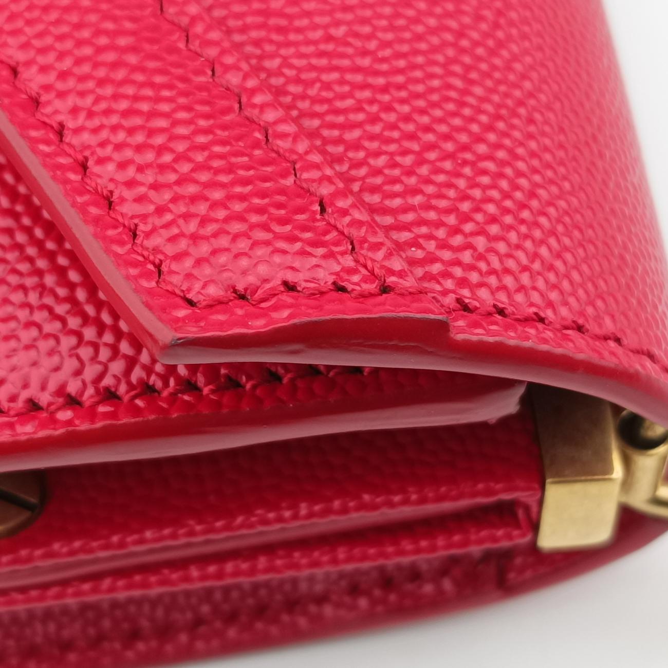 Pre-owned Yves Saint Laurent CASSANDRA Red Caviar Skin 532750 shoulderbag | stylenewstar