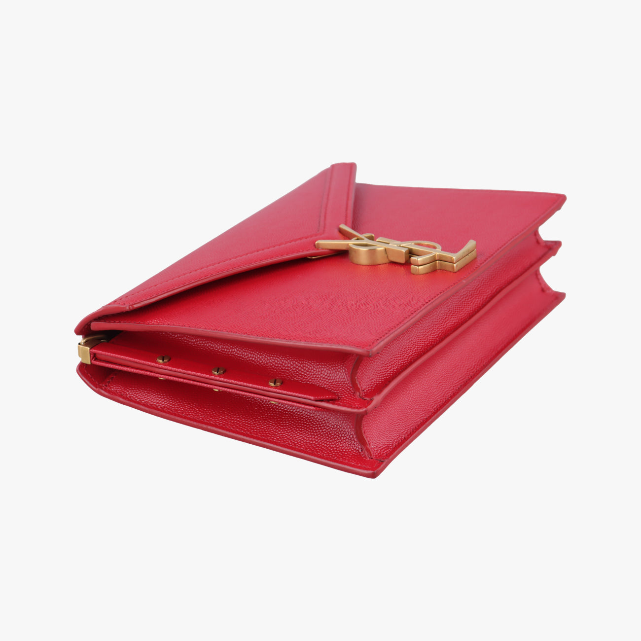 Pre-owned Yves Saint Laurent CASSANDRA Red Caviar Skin 532750 shoulderbag | stylenewstar