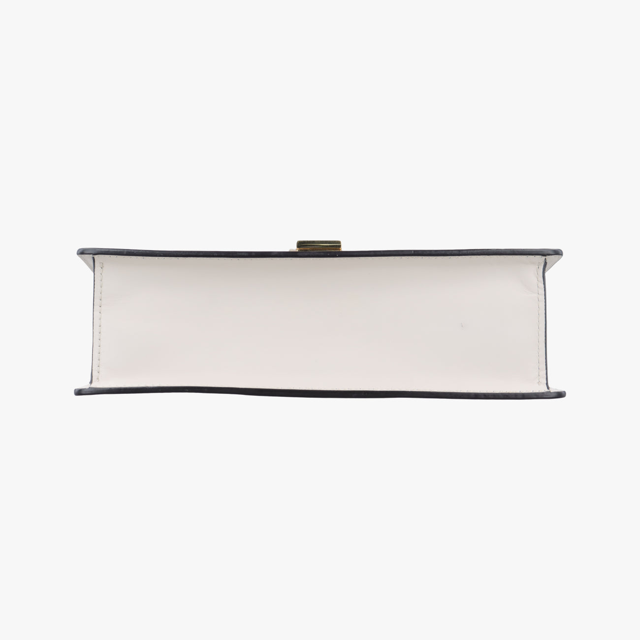 Pre-owned Gucci Sylvie Ivory× navy × red Leather 421882 shoulderbag | stylenewstar