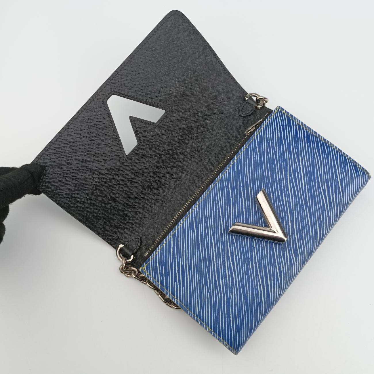 Pre-owned Louis Vuitton Portefeuille Twist Chain Wallet blue×multicolor Epi M61490 shoulderbag | stylenewstar