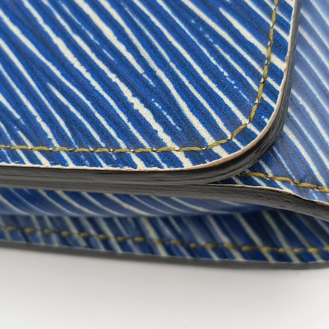 Pre-owned Louis Vuitton Portefeuille Twist Chain Wallet blue×multicolor Epi M61490 shoulderbag | stylenewstar