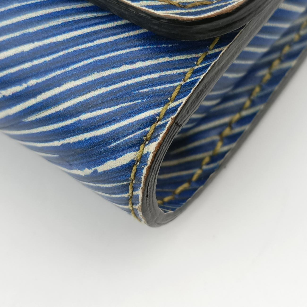 Pre-owned Louis Vuitton Portefeuille Twist Chain Wallet blue×multicolor Epi M61490 shoulderbag | stylenewstar