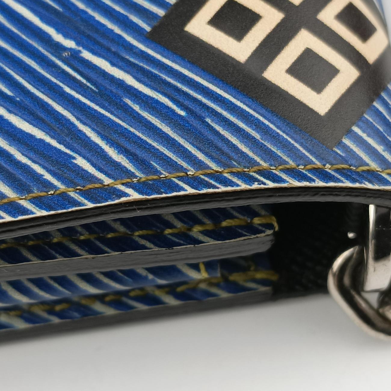 Pre-owned Louis Vuitton Portefeuille Twist Chain Wallet blue×multicolor Epi M61490 shoulderbag | stylenewstar